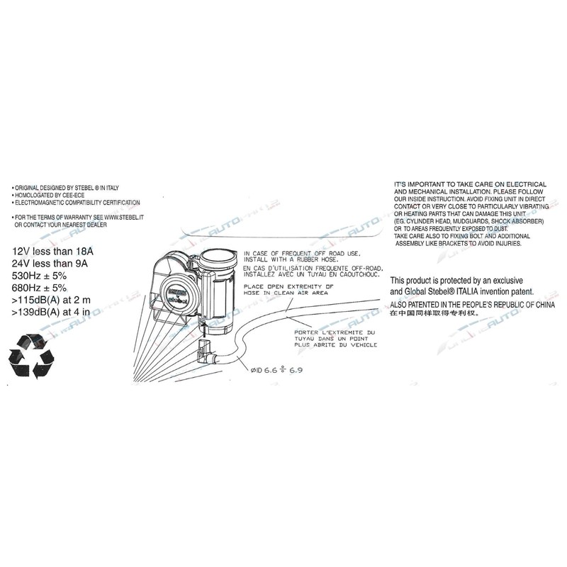 Stebel NAUTILUS COMPACT RED 12V