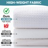 Extra Wide No Hook Waffle Weave Shower Curtain with Snap