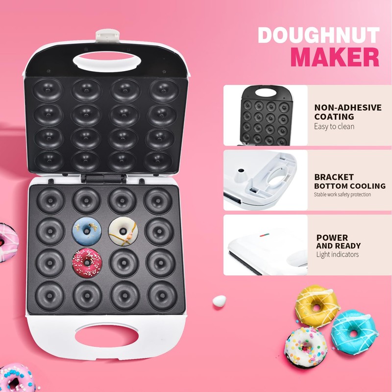 DSP All in One 2 Inch Mini Donut Maker, Non-Stick,