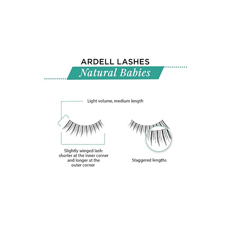 Ardell Ardell natural lashes false eyelashes babies black (4 pack)
