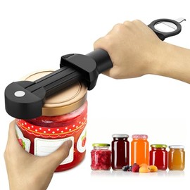 Abridor de Frascos Abridor de Botellas para Personas Mayores con Artritis, Abrelatas Magnético Múltiple Retráctil, Agarradores de Frascos para Abrir Frascos, Accesorios de Cocina para Manos