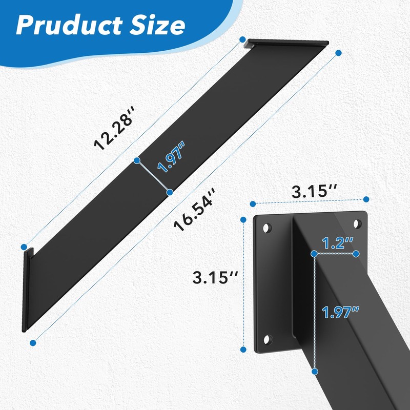 Set of 8 Heavy Duty 45 Degree Angle Brackets, 4x4