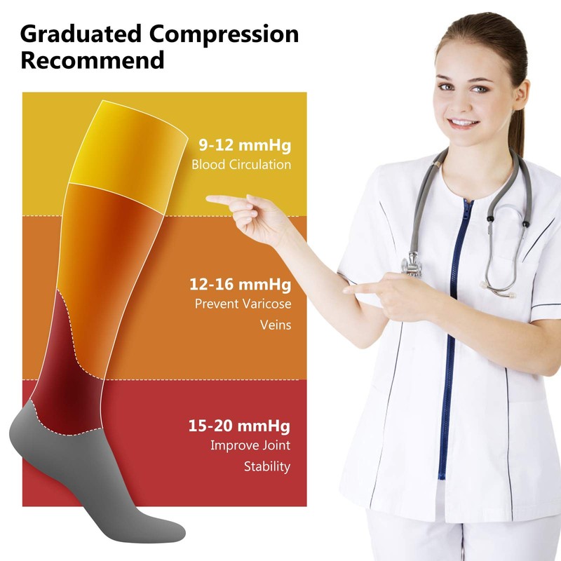 Awenia Compression Stockings, Black-2Pack
