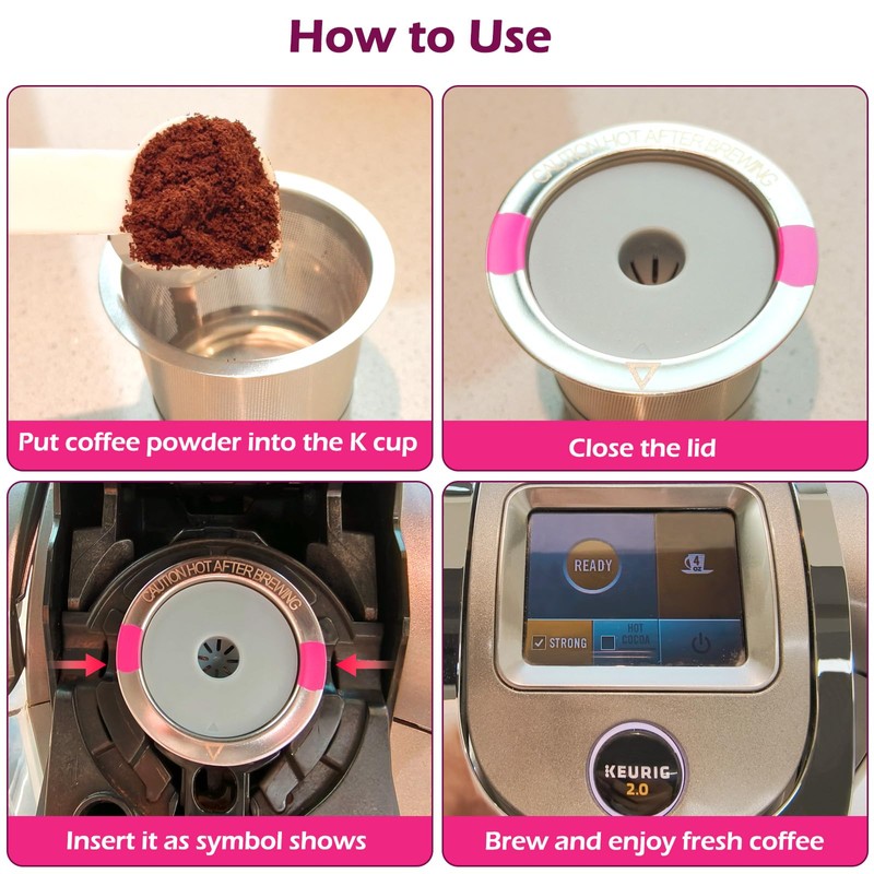 Reusable K Cups for K-eurig, Universal Stainless Steel K Cup