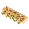 Eujgoov 10PCS Brass Ground Bars, 5-Hole, M5 Screw Terminal Block
