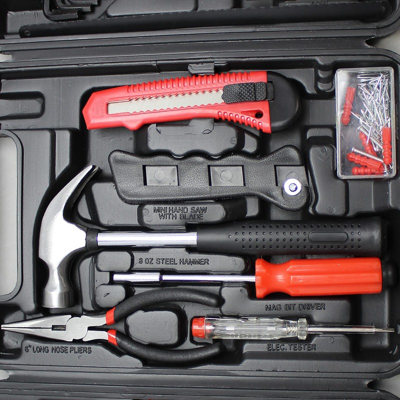 BlueDot Trading 142-Piece Big Tool Box Storage Case Set with