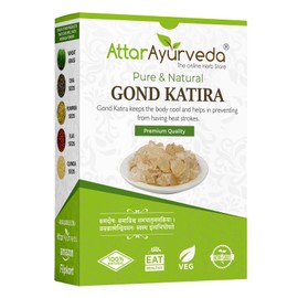 Attar Ayurveda Gond Katira organic 7oz, 100% Natural Tragacanth Gum, Plant-Based Cooling Superfood for Drinks & Desserts, Digestive Support, No Additives, Premium Herbal Edible Gum