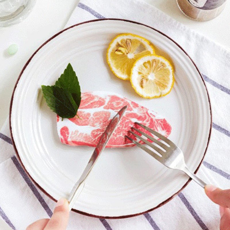 Ruksifg Pack of 8 Novelty Sticky Notes Meat Shape Memo