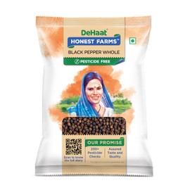 DeHaat Honest Farms Black Peppercorns | Whole Black Pepper - 3.53 Oz (100g) | Bold Flavor, Aromatic Spice | Perfect for Cooking, Seasoning & Grinding Fresh