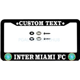 Unbranded License Plate Frame Stainless Steel Vinyl Lettering for INTER MIAMI 1 CUSTOM