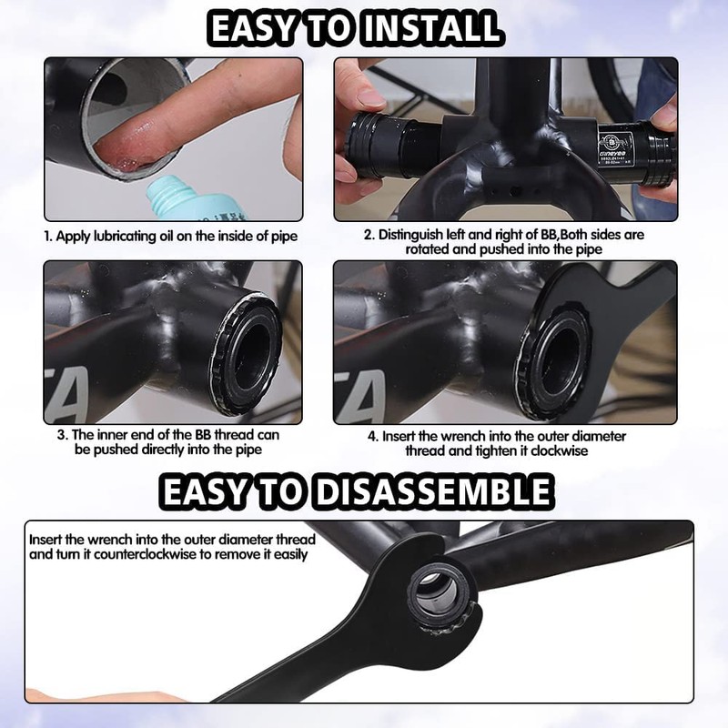 Bicycle Wrench Bottom Bracket Spanner Carbon Steel Install Removal Spanner