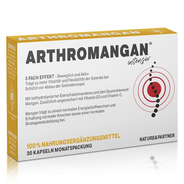 ARTHROMANGAN® High Dose 500 mg Egg Shell Membrane 3 Compartment Effect for Joints Cartilage Bones 90 Capsules 3 Month Supply for More Joint and Mobility (3)
