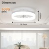 VOLISUN Low Profile Ceiling Fans with Lights and Remote,15.7in Modern
