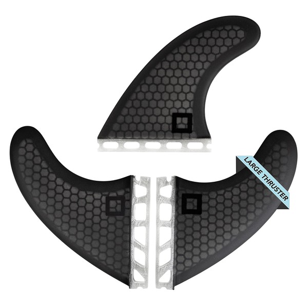 Surf Squared Large Fins Set (3 Fins) - Honeycomb Fiberglass