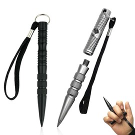 YOLMUNA Set of 2 Multi-Function Self Defense Keyrings (Black and Grey)