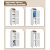 Akxomel Small Bathroom Cabinet with 2 Doors, Narrow Toilet Paper