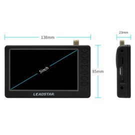 Wscoficey ATSC Digital TV Player 5-inch Screen Portable Pocket TV Car Television Multimedia Player Support FM Radio TF Card U Disk Playback with Remote Control