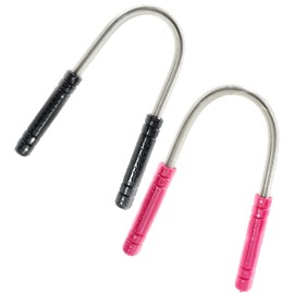 Spring Face Hair Remover, 2 Pieces Epilator, Facial Hair Remover, Feather Eyebrow Face Epilator, Threading Tool for Facial Hair Removal Supply (Black, Rose Red)