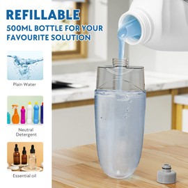 550ML Spray Mop Bottle Refill, SEVENMAX 550ML Large Capacity Water Tank Reservoir fit for 550ml Refillable Spray Floor Mop Replacement