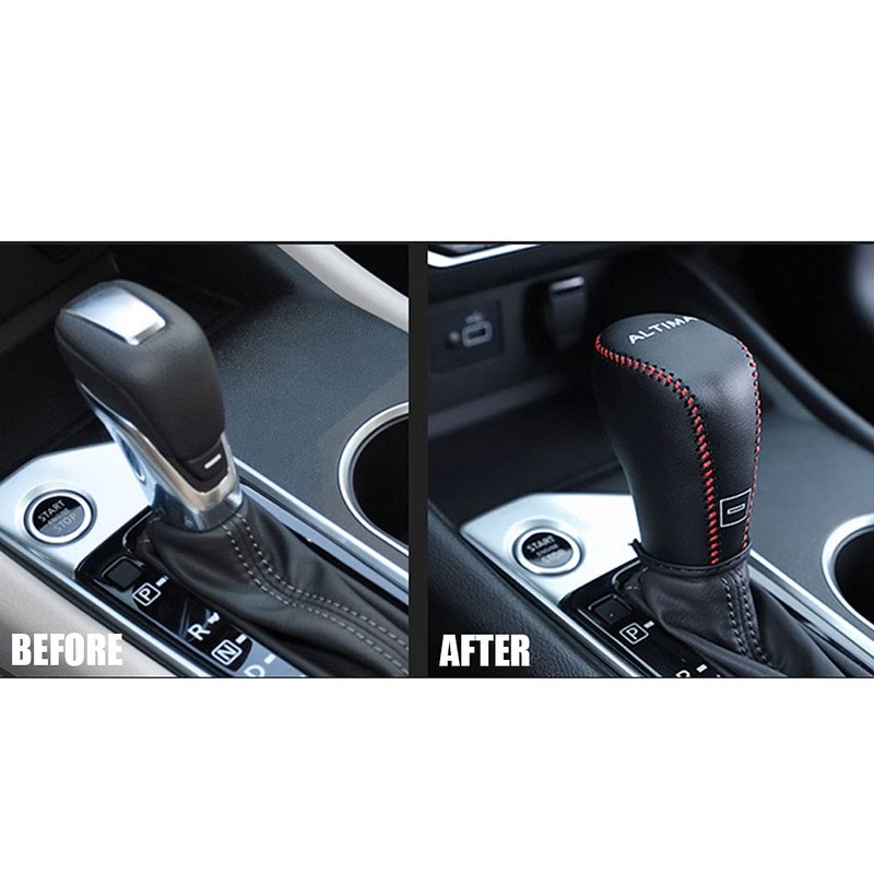 XITER For Genuine Leather Gear Shift Knob Cover Car Protect