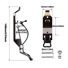 Wotendy 4pcs Shovel Mount for Roof Rack, Metal Rubber Clamp Mounting Brackets, Shovel Mount for Truck Bed, Quick Release Axe Tool Holder for Roof Rack, Boats, Military Equipment and Tools - Black