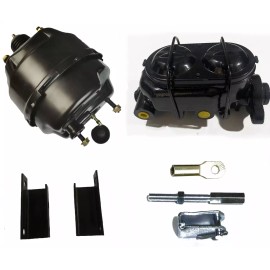 Unbranded GM Models Malibu Regal G Body 8" Black Power Brake Booster Master Cylinder Kit
