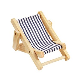 Decorative Deck Chair Approx. 10 cm Blue / White
