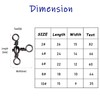 Three Way Cross-line Fishing Swivels T-shape Swivel Connector Barrel Swivels