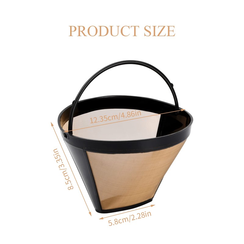 Zsanhua 2PCS Coffee Filter, Universal Permanent Coffee Filter Stainless Steel