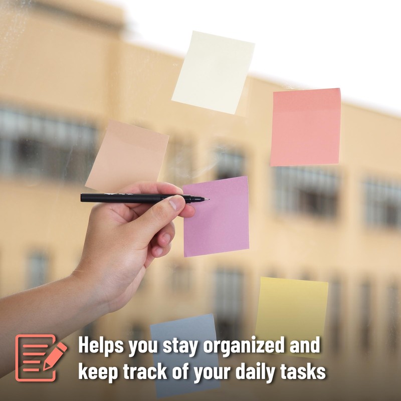 Mr. Pen- Sticky Notes, 3”x3”, 12 Pads, 600 Sheets, Colorful