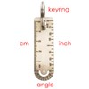 Airgoesin 1 Portable Titanium Ruler, Micro Ruler, Keychain Titanium Key