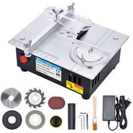 [TIMILAND] Mini Multi-Functional Table Saw S6【Cutter Speed、Angle、0-1/2inch hight Adjustable】with seven Speed Adjustable Power,Cutting&Sanding&Engraving for Crafts、Wood 、Plastic、 Acrylic