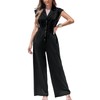 CUPSHE Women's Summer Sleeveless Button-Up Jumpsuit Revers V Neck Elegant