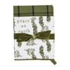 Mud Pie White Christmas Towel Set, Peace, 16 1/2" x