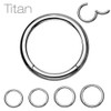 Treuheld® Segment Piercing Clicker Titanium 68 Variants, silver