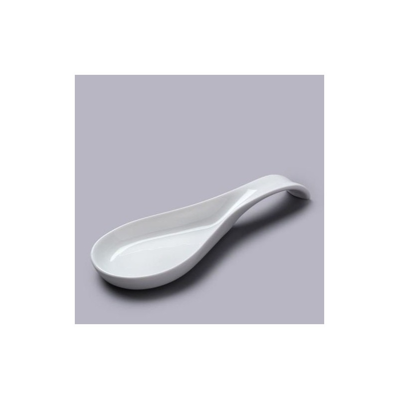 White Ceramic Upright Spoon Rest