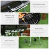 Outsunny Portable Charcoal Grill with Foldable Side Shelf and Bottom