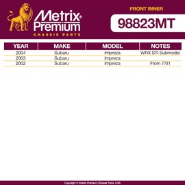 Metrix Premium Chassis Parts - 2 PC Front Inner Tie Rod End Kit Fits 2004 Subaru Impreza, 2003 Subaru Impreza, 2002 Subaru Impreza, Replacement EV800361, Made in Europe