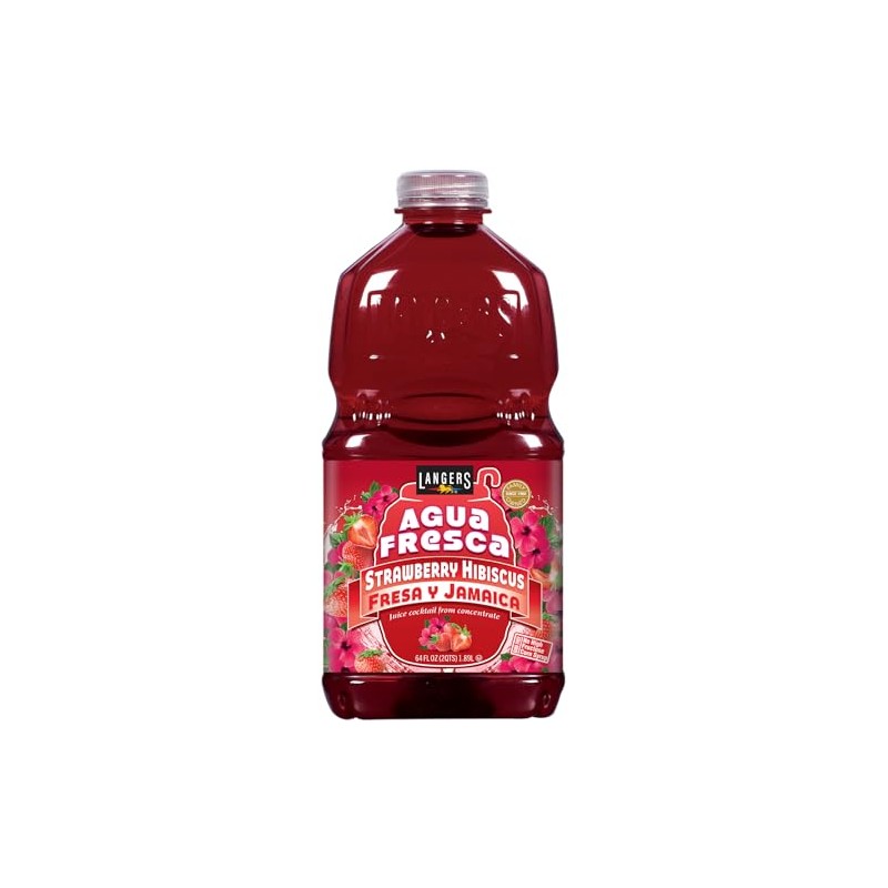 Langers Agua Fresca, Fresa y Jamaica (Strawberry Hibiscus), 64 fl