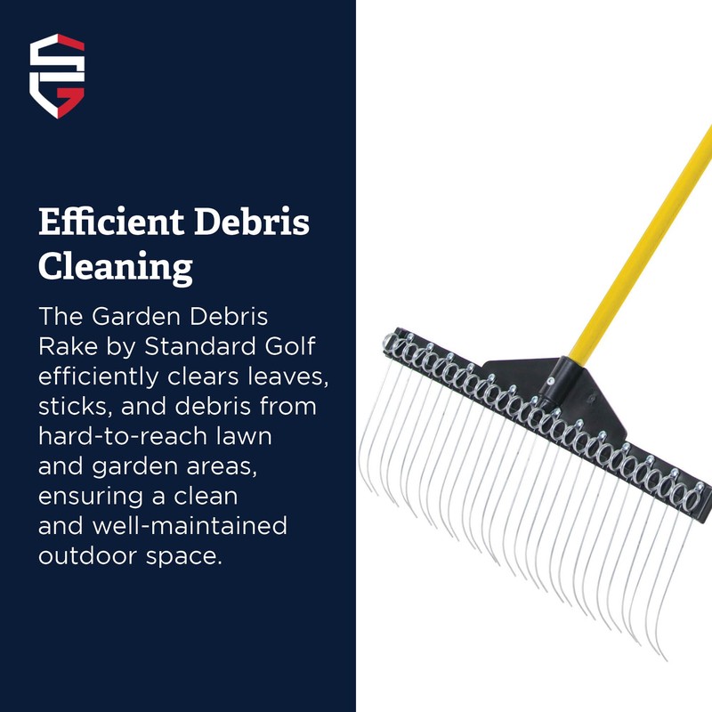 Standard Golf Garden Landscape Rake – 21” Head Garden Debris