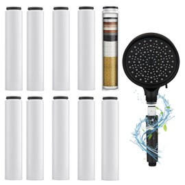 Shower Filter Cartridges Compatible with Cobbe, Water Softener Filters Beads, Eliminates Chlorine & Prevents Dry, Itchy Skin (10 count)