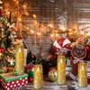 Wondise Flameless Flickering Candles with Embedded Star String Remote and