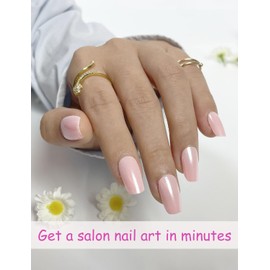 Wahrshei Nagelfolien | 20pcs Nude Pink Pearl Shimmer Nagelfolie Selbstklebend | UV Gel Nagelfolie | Gel Nail Stickers, Gellack Wraps für Nagel