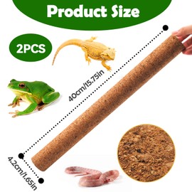 MUYG Natural Climbing Pet Cork Stick Natural Tree Frog Cork Wood Stick Branch Reptiles Climbing Branches Reptiles Use Cork Branches Climb Branches for Frogs, Snakes,Lizards, Bearded Dragons
