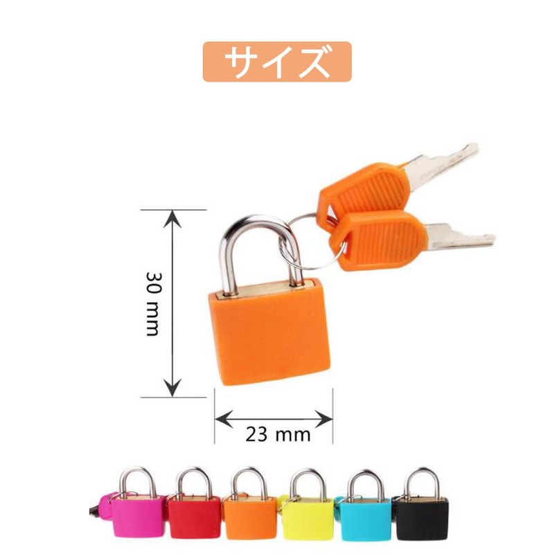 GOODCHI 6 Pcs Metal Portable Anti-Theft Security Lock Padlock Suitcase