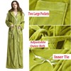 Flygo Women's Long Robe with Hood Soft Warm Full Length