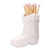 Cowboy Boot Match Holder, Ceramic Boot Match Holder with Striker