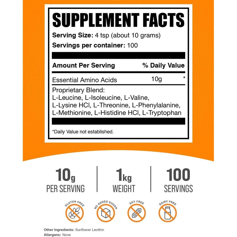 BulkSupplements.com Essential Amino Acids Powder - Essential Amino Acids Supplement,