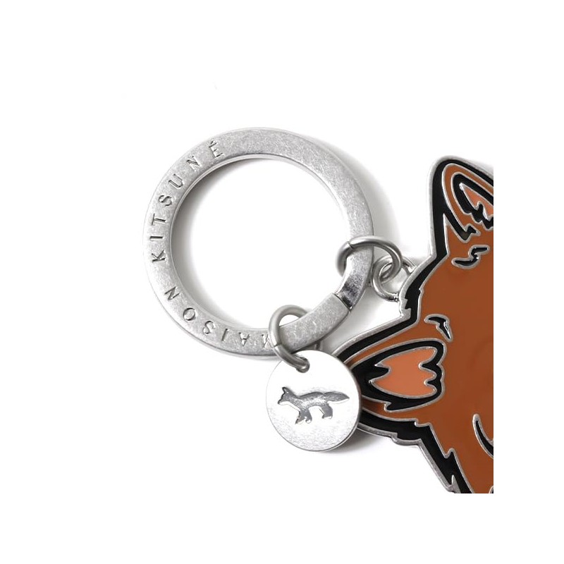 Maison Kitsune MM06904AM1002 P261 Bold Fox Head Keyring Keyring Keychain