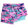 MaaMgic Boys Swim Trunks with Compression Liner Toddler Stretch Quick